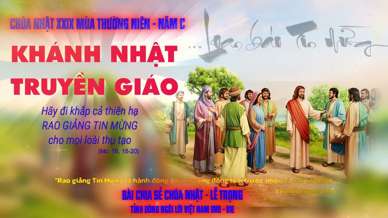 CHÚA NHẬT KHÁNH NHẬT TRUYỀN GIÁO