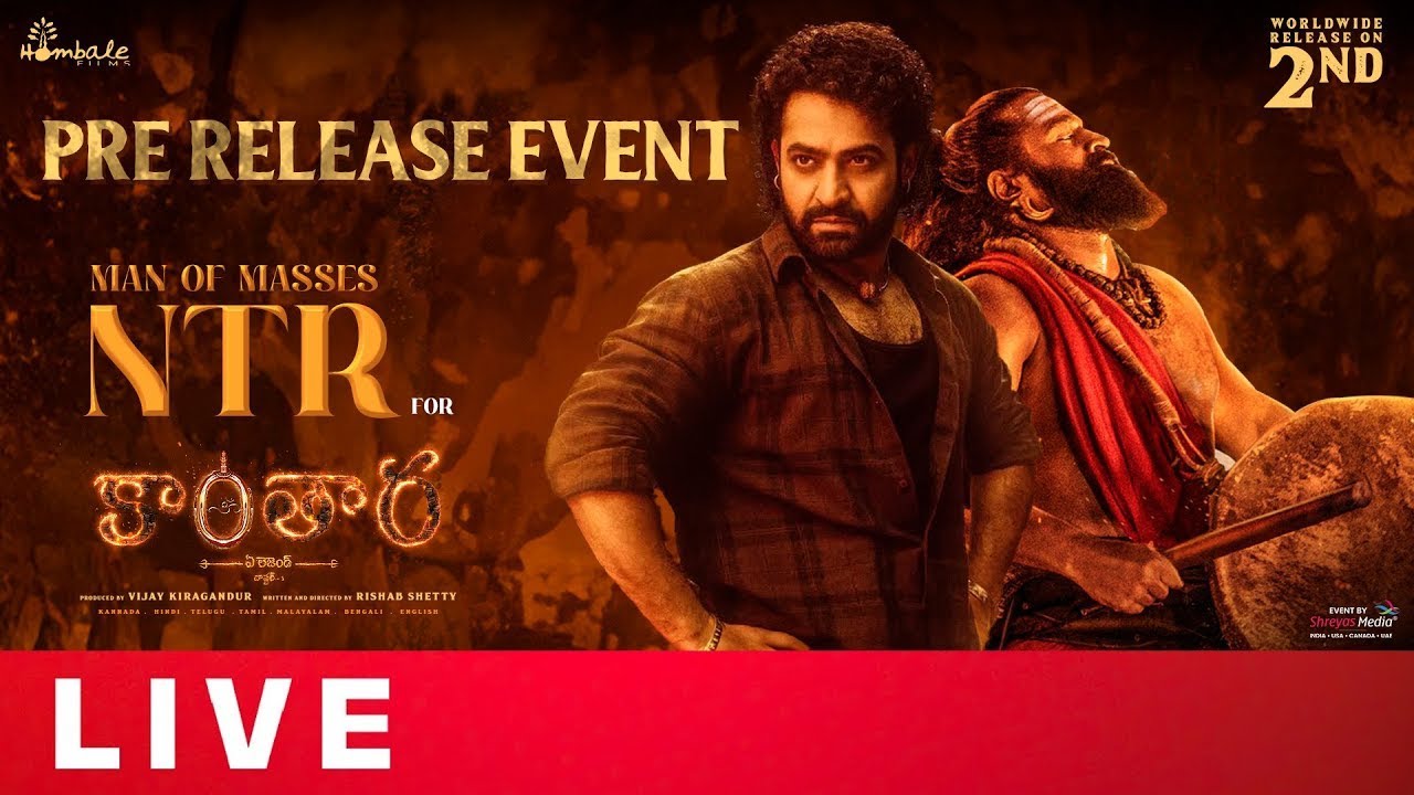 Kantara Chapter 1 Pre-Release Event LIVE | Jr NTR, Rishab Shetty, Rukmini, Vijay Kiragandur