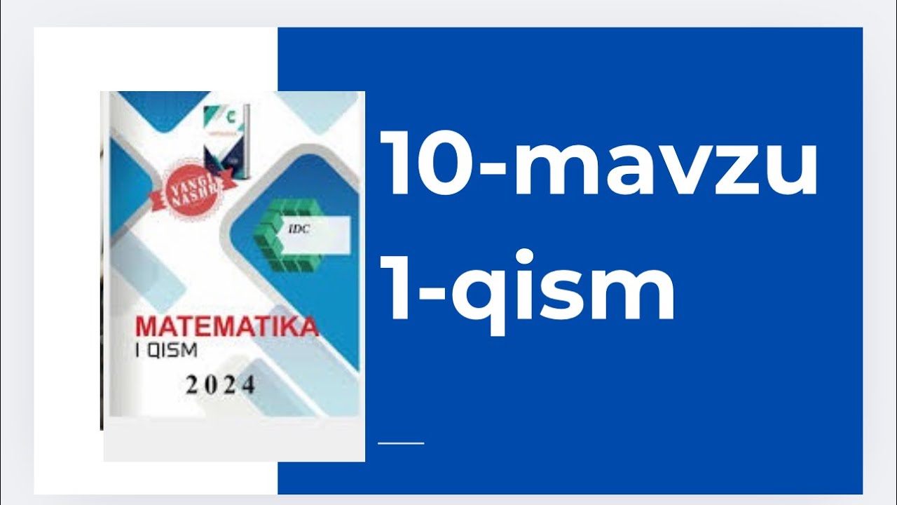 IDC 1-qism 10-mavzu shakllar