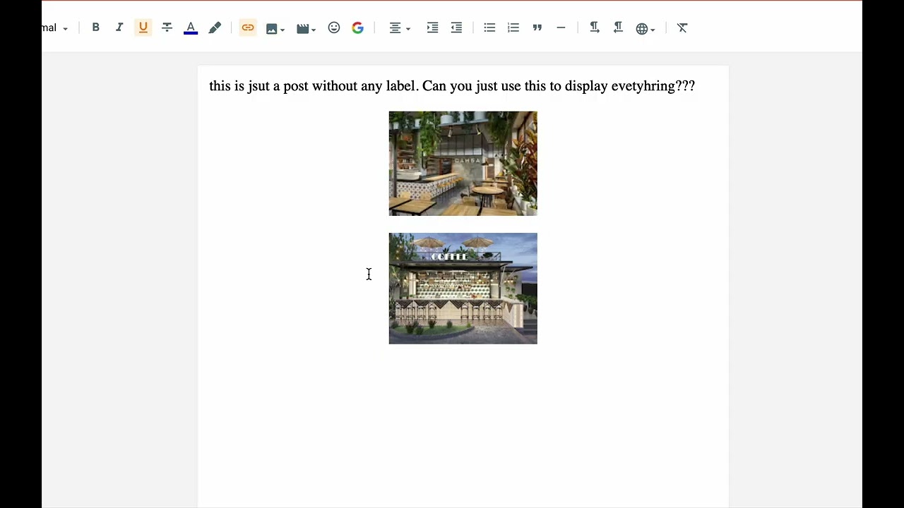 Place Two Images on 1 Line in Google Blogger Editor