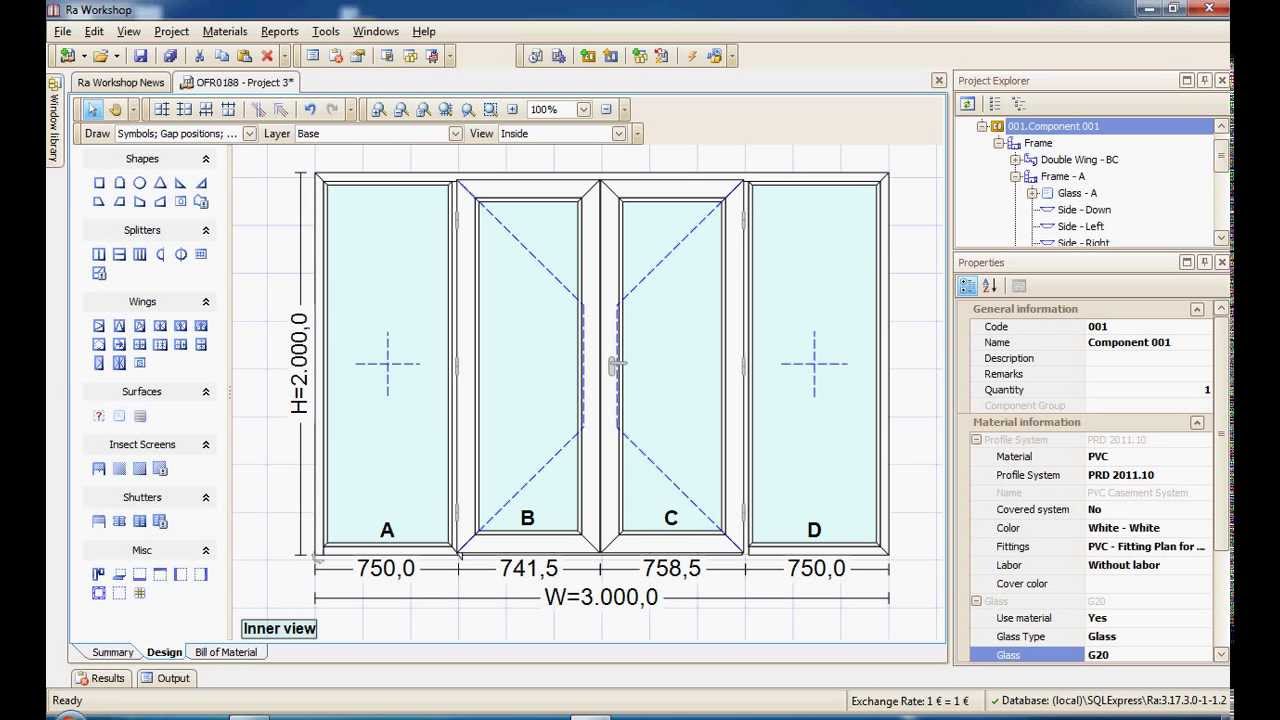 Ra Workshop - Door with fixed panels design