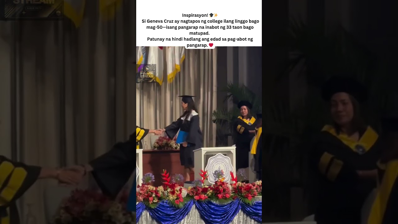 Geneva Cruz ay nagtapos ng college ilang linggo bago mag-50