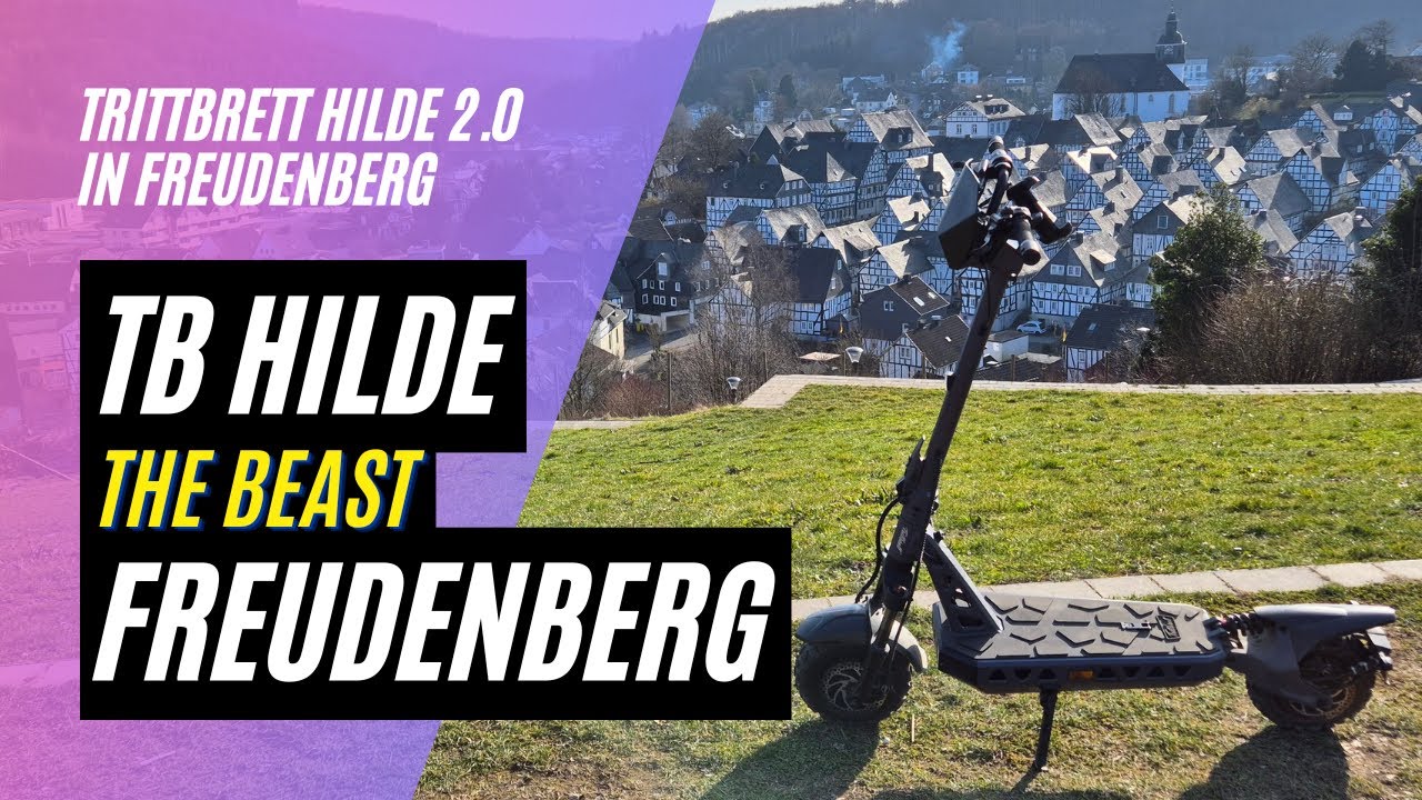 🛴 Trittbrett Hilde - The Beast 🌄 Bergtest in Freudenberg (48V; 20AH; 2x1000W)