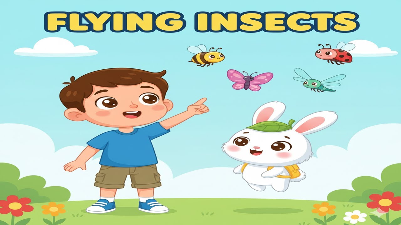 Flying Insects for Kids | Butterfly, Bee & More | Leo & Nini