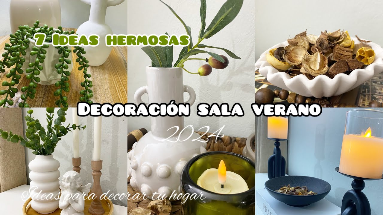 7 ideas Hermosas para Decorar tu sala 🌿 Decoración sala verano 2024 | Idear para decorar tu hogar 💚