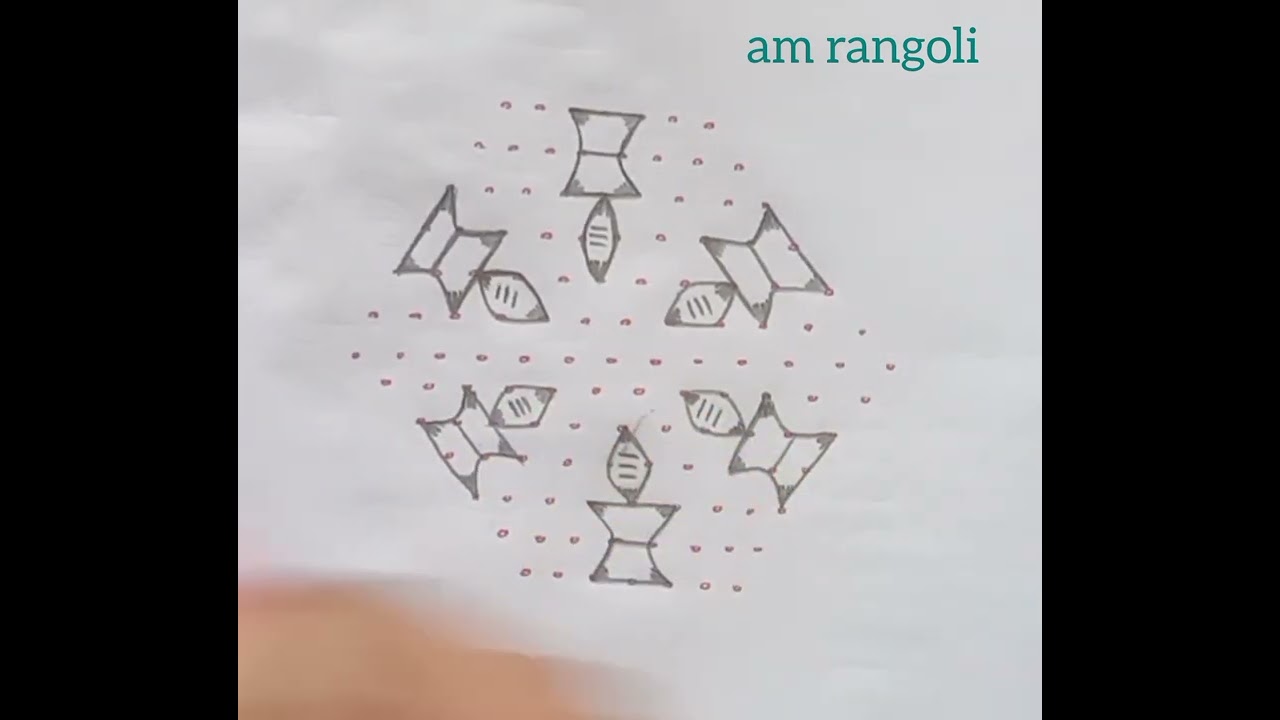 Simple 13×7 dots shivalingam muggulu🌸 | art | kolam | shivaratri art | viralvideo | @AMrangolivlogs 