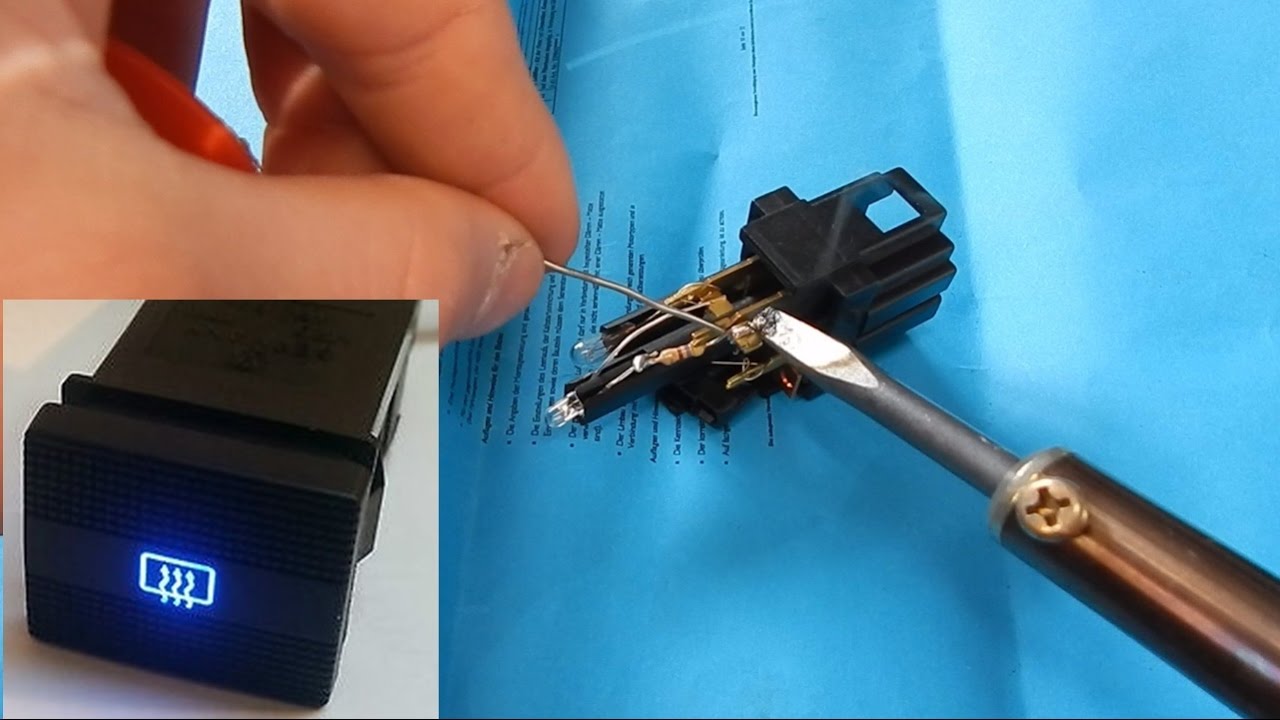 VW GOLF 3 HECKSCHEIBENHEIZUNGSSCHALTER LED UMBAUEN TUTORIAL / ANLEITUNG