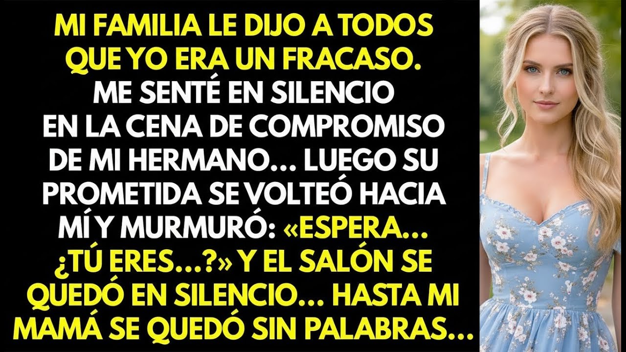 Mi familia dijo que fracasé; la prometida de mi hermano me miró y dijo: 