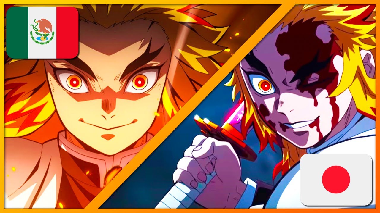 KIMETSU NO YAIBA: EL TREN INFINITO - Japonés Vs. Latino | Comparación de Doblaje