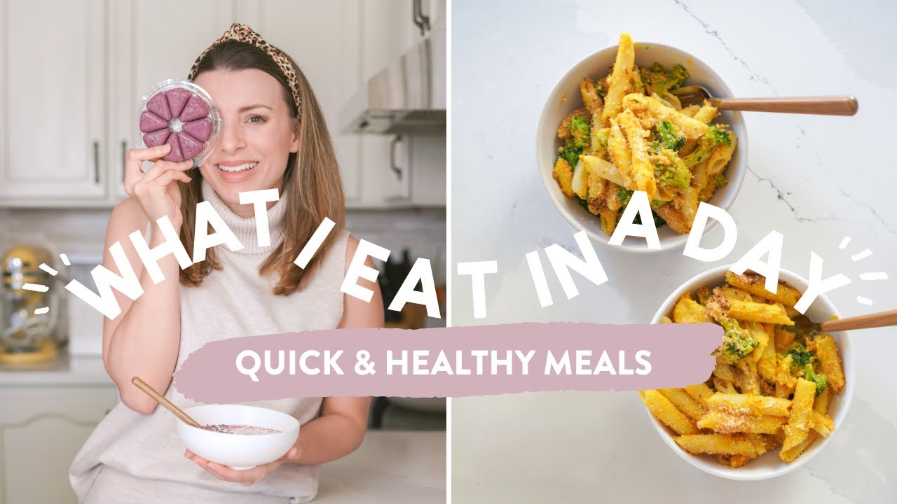 WHAT I EAT IN A DAY AS A BUSY NEW MOM | Easy & Healthy Meal Ideas