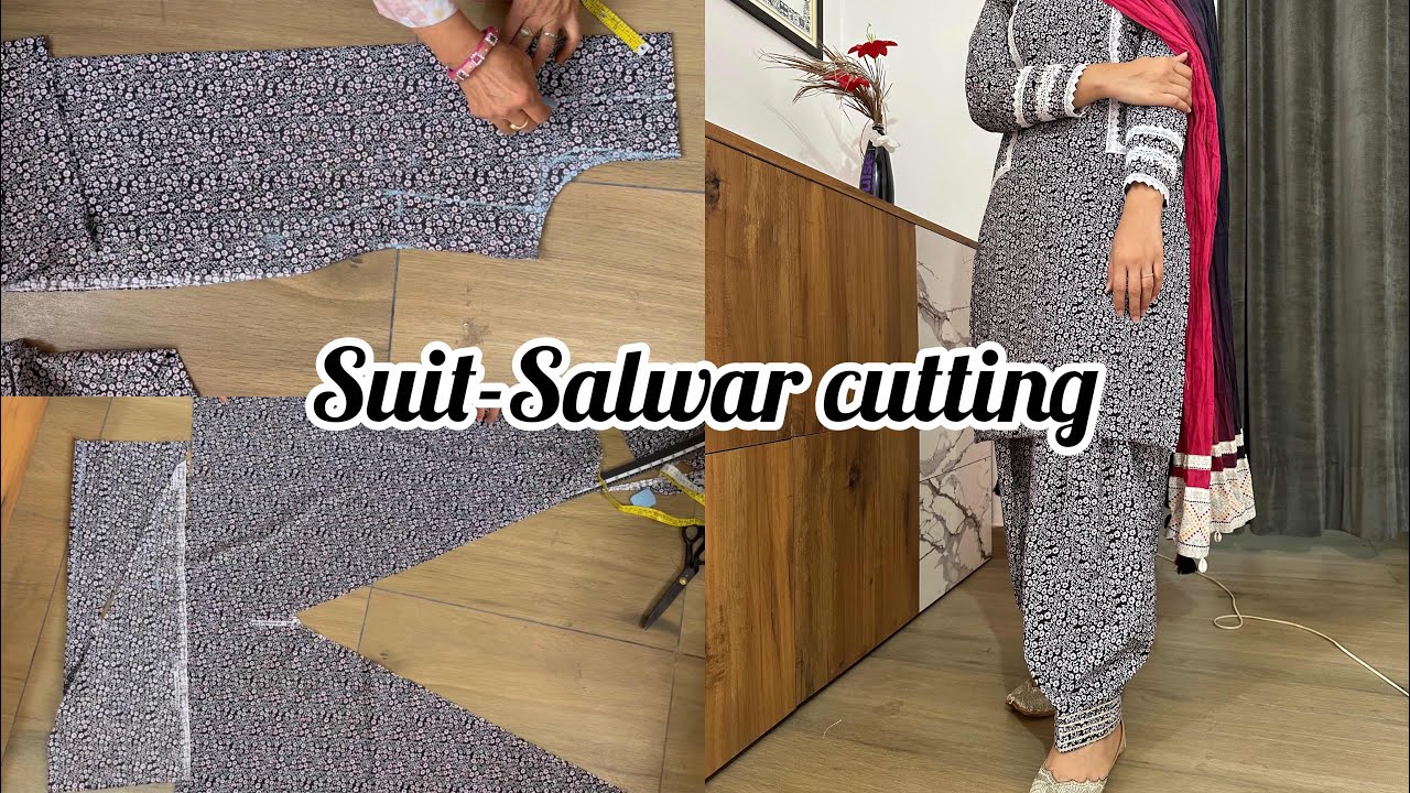Simple suit-salwar cutting | Easy method