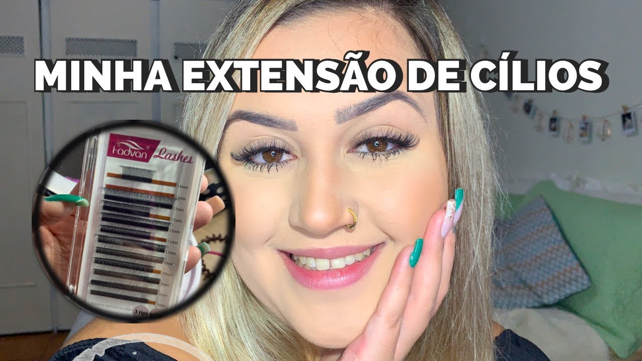 MINHA EXTENSÃO DE CÍLIOS EM CASA - NOVA TÉCNICA EM w