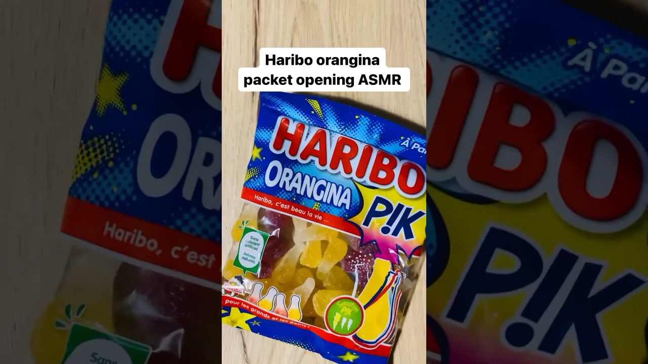 Orangina haribo pcket opening ASMR #asmr #youtubeshorts #shortfeed #shorts #viral #trending
