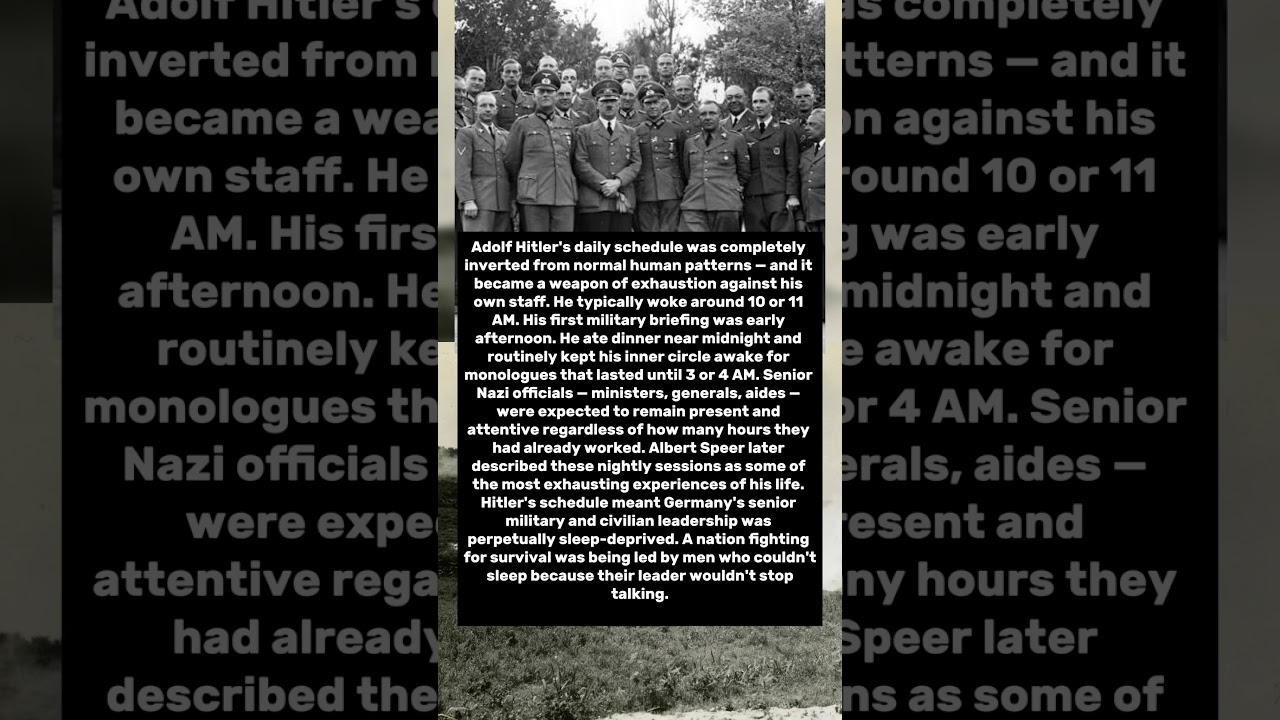 Hitler Ate Dinner At Midnight &mdash; And Required Every Senior Nazi Official To Stay Awake With Him