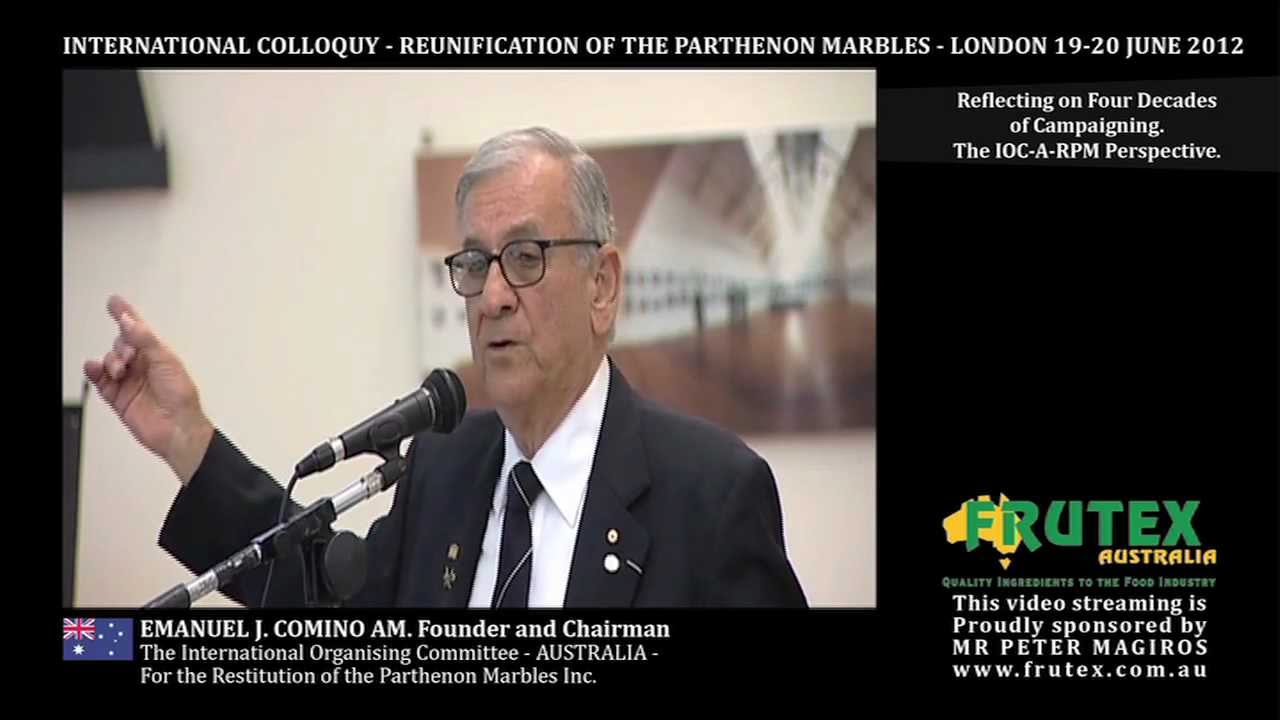 Emanuel J. Comino AM (AUS). Chairman IOC-A-RPM. The IOC-A-RPM Perspective