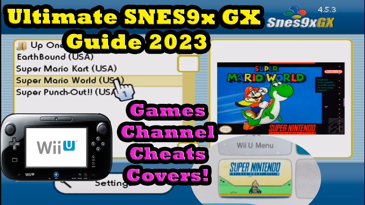 Как играть в игры SNES на Wii U в 2023 году | ПОЛНОЕ РУКОВОДСТВО! (Эмулятор, обложки, читы, канал)
