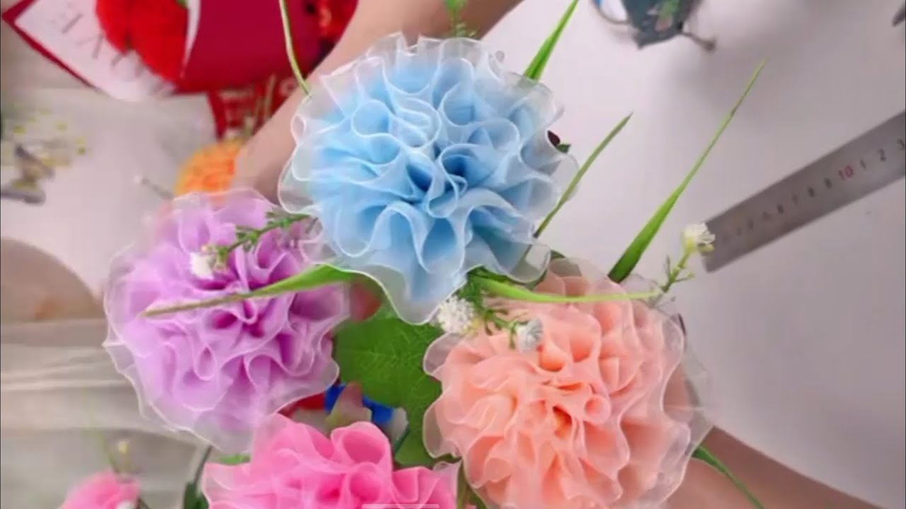 VERY EASY - How to Make Rose with Satin Ribbon