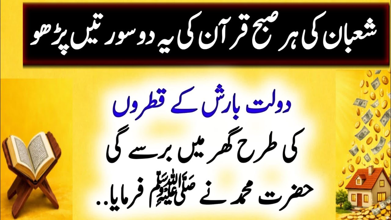 Shaban Morning Wazifa for Rizq & Money | Read These 2 Surahs After Fajr