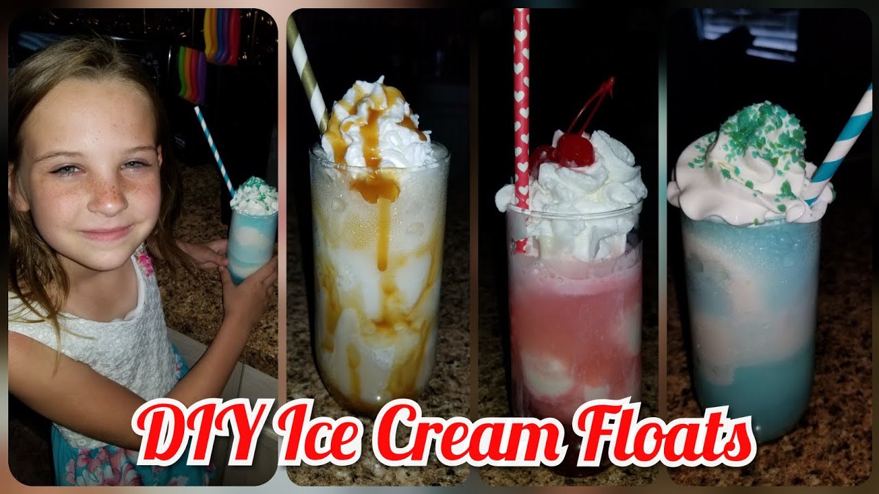3 DIY Summer Ice Cream Floats | Butterbeer |  Shirley Temple | Pop Rocks