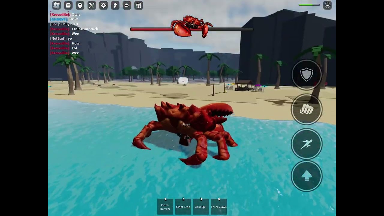 Crab riding shopping cart in strongest battlegrounds