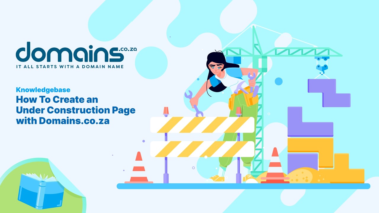 How to Create an Under Construction Page with Domains.co.za #underconstruction #webpagedesign