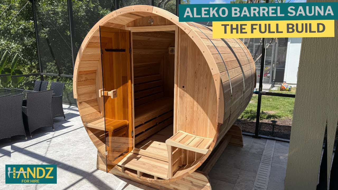 Aleko Liatris Barrel Sauna Assembly STEP BY STEP | Creating a Scandinavian Backyard Oasis