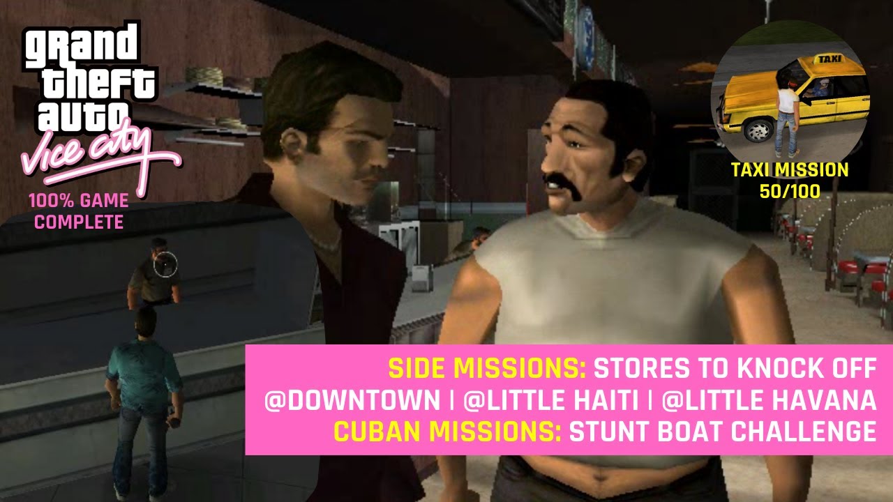 GTA VICE CITY | STORES TO KNOCK OFF @DOWNTOWN, LITTLE HAITI & LITTLE HAVANA & + | SUB PT-BR & EN