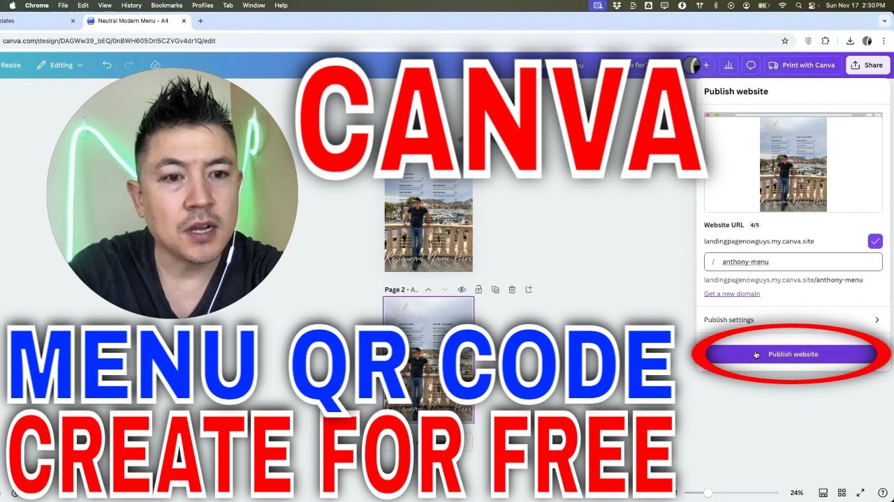✅  How To Create QR Code Restaurant Menu (Free) 🔴