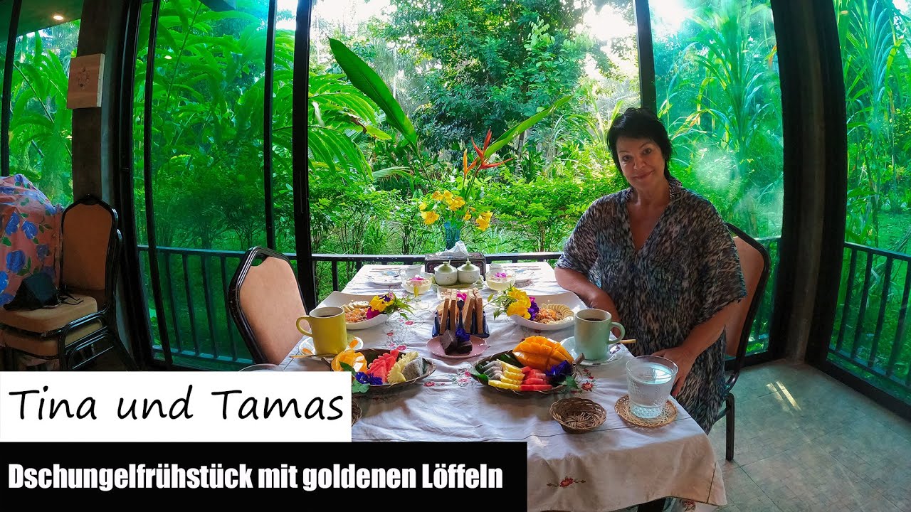 Tina und Tamas - Resort Bliss Khao Sok Boutique Lodge - Dschungelfrühstück mit goldenen Löffeln!