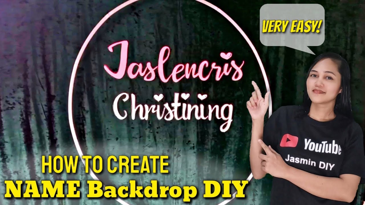 NAME Backdrop DIY | How to create Easy Name Backdrop