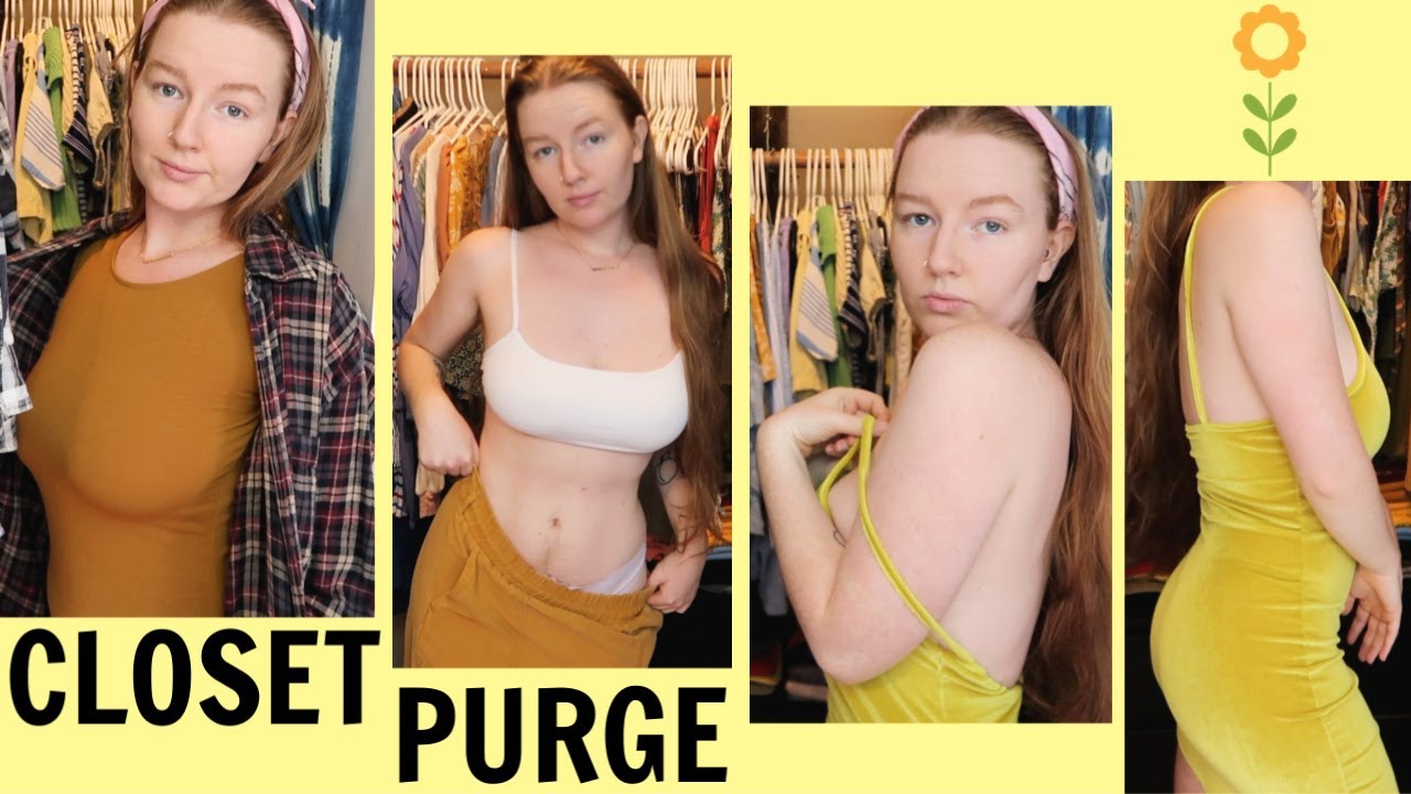 CLOSET PURGE | TRYING ON CLOTHES TO GET RID OF