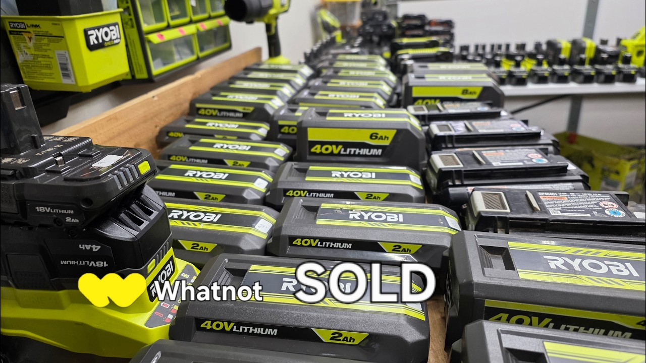 Selling 127 Ryobi & Ridgid Batteries on whatnot in 3 hours! #whatnot