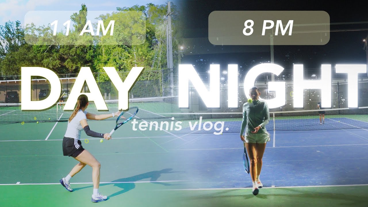 Playing TENNIS during the DAY-to-NIGHT🎾🌙