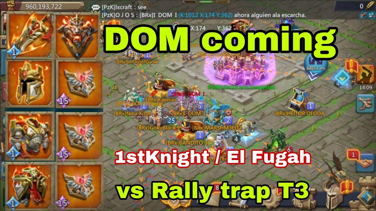 FULL EMPEROR (DOM) STRONGEST ACC COME FOR T3 RALLY TRAP.. Lords mobile