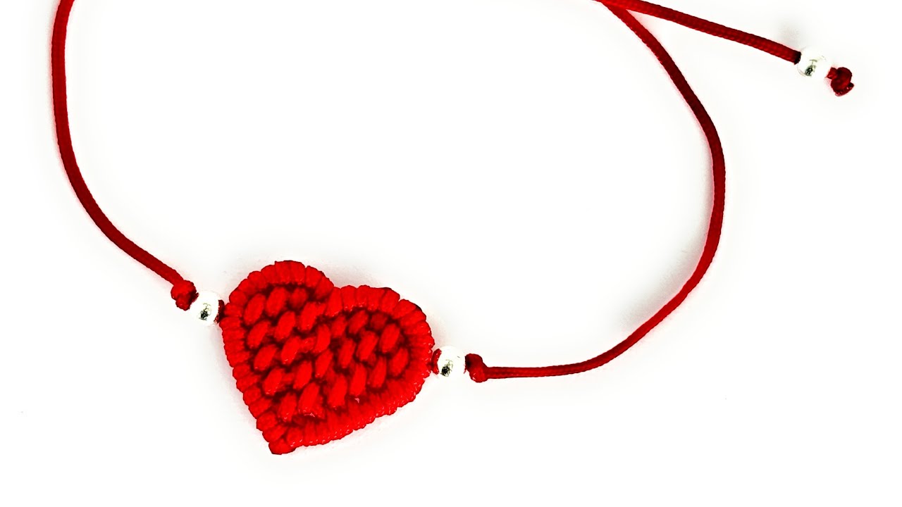Como hacer corazón en macramé paso a paso
