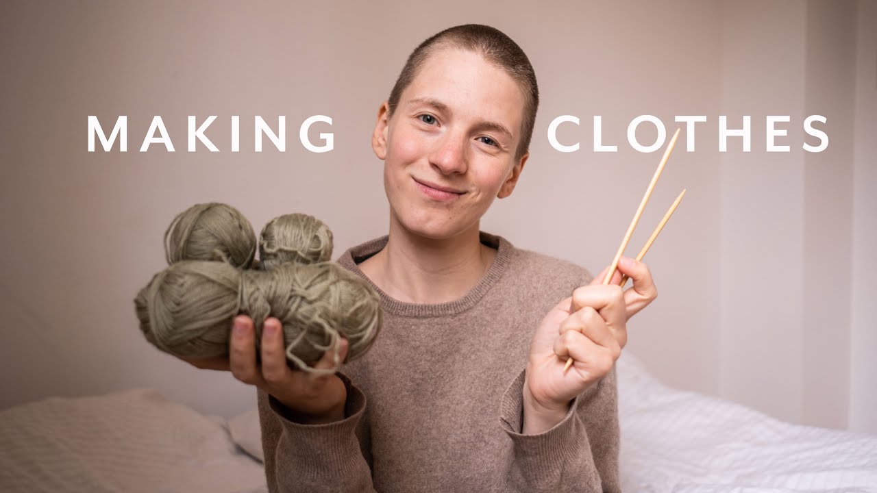 Pros & Cons of Making Clothes for my Extreme Minimalist Sustainable Wardrobe | Knit with me