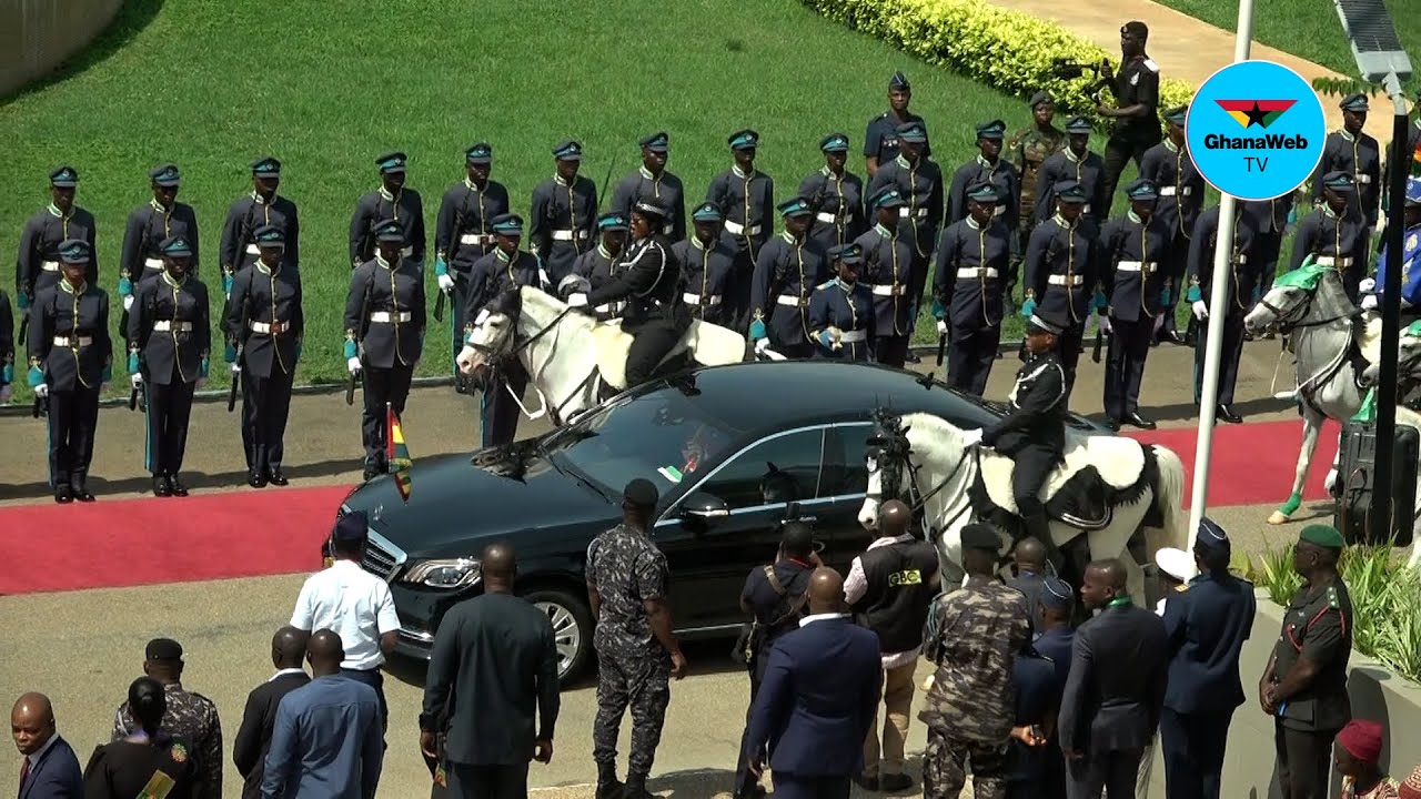Akufo-Addo's arrival in parliament to address the nation