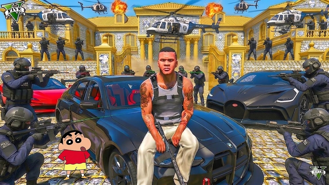 Franklin Or Shinchan Touch Anything Become Diamond Gold in GTA 5 !