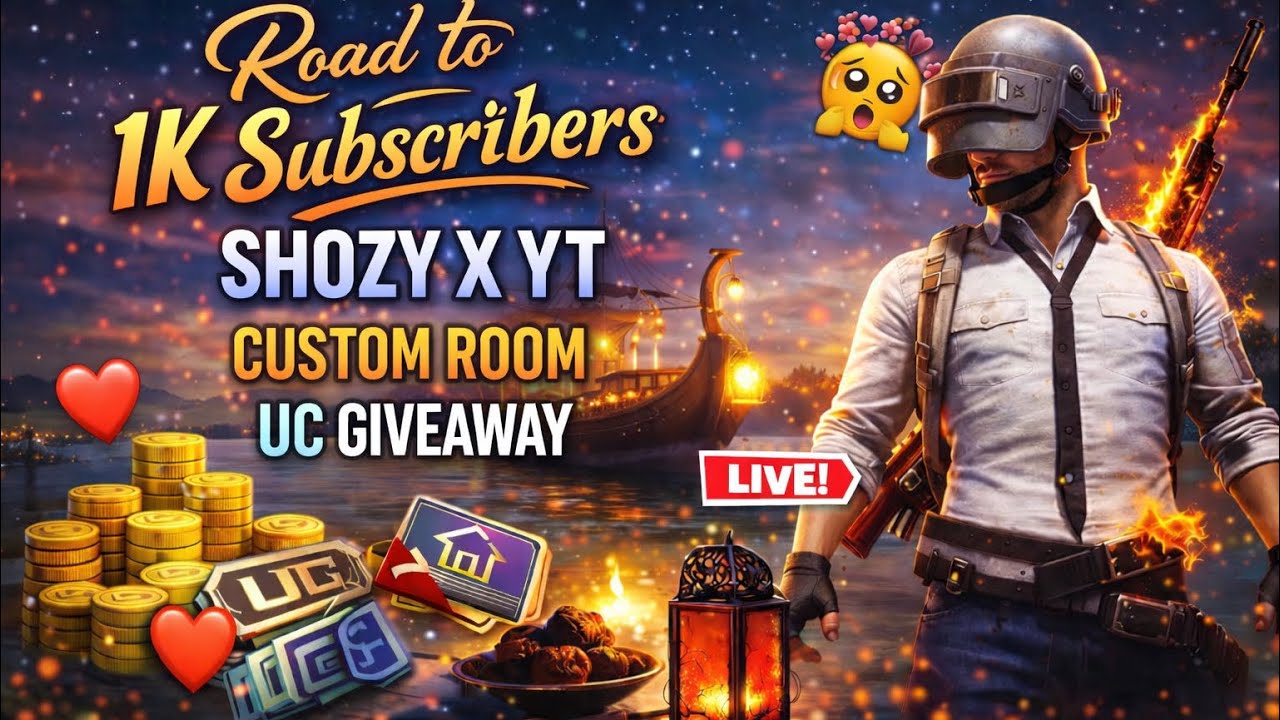 ROAD TO 1K SUBSCRIBERS 🔥 UC GIVEAWAY | ROYAL PASS & WOW ROOM LIVE | SHOZYXYT🥶😈