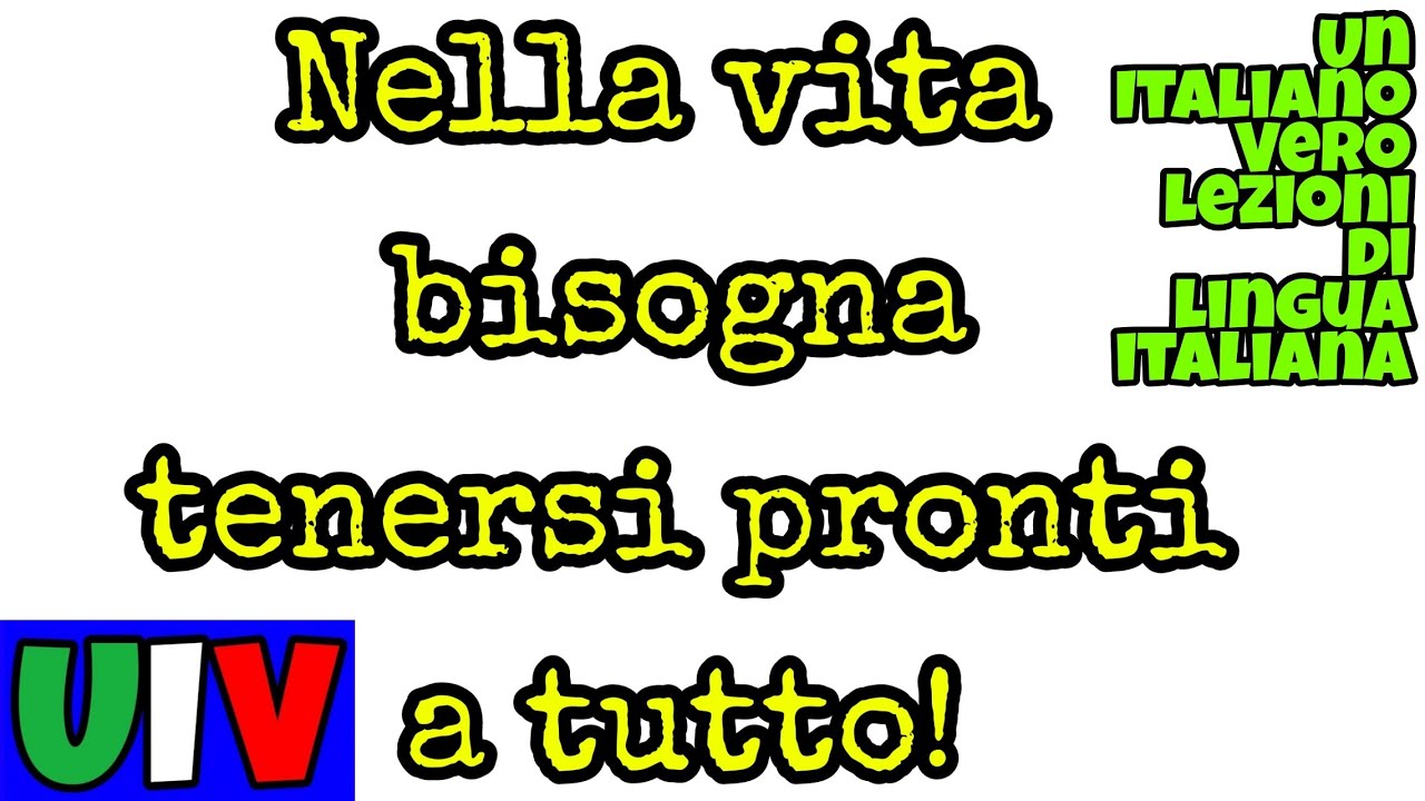 TENERSI PRONTI - io MI TENGO, MI SONO TENUTO/A PRONTO/A | UIV Lezioni di lingua italiana