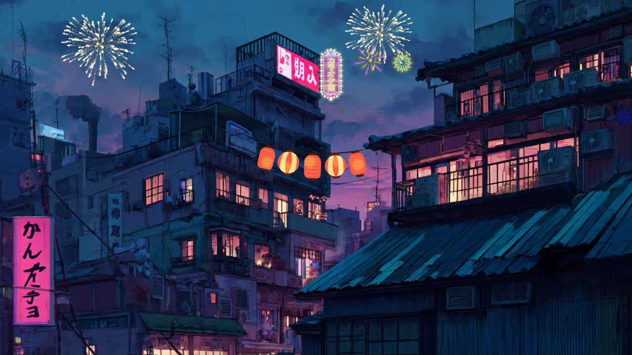 📚 Study & Sleep Background Music 🎧 Calm Lofi Hip Hop with Rain | The Japanese Town  #41