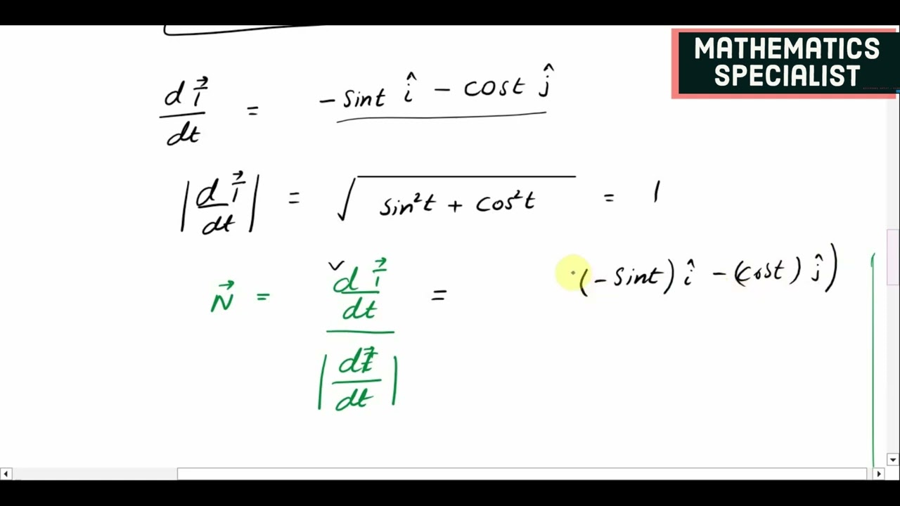 Exercise 13.4 | Question 1-4 | Thomas calculus 14th edition | Find N,T and k of the plane curve |