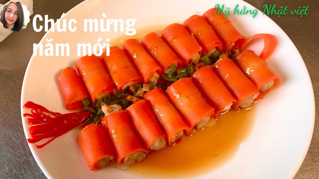 Cách Cuộn Dây Pháo Bằng Cà Rốt / Đón Giao Thừa/ Chúc Mừng Năm Mới