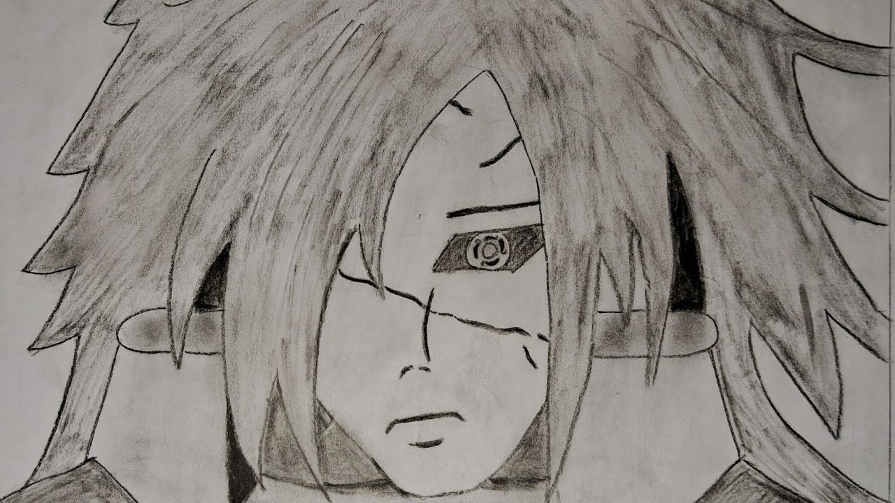 Madra 💥Uchiha 😈 Drawing । How to draw madra uchiha easy step by step । anime drawing😈 tutorial