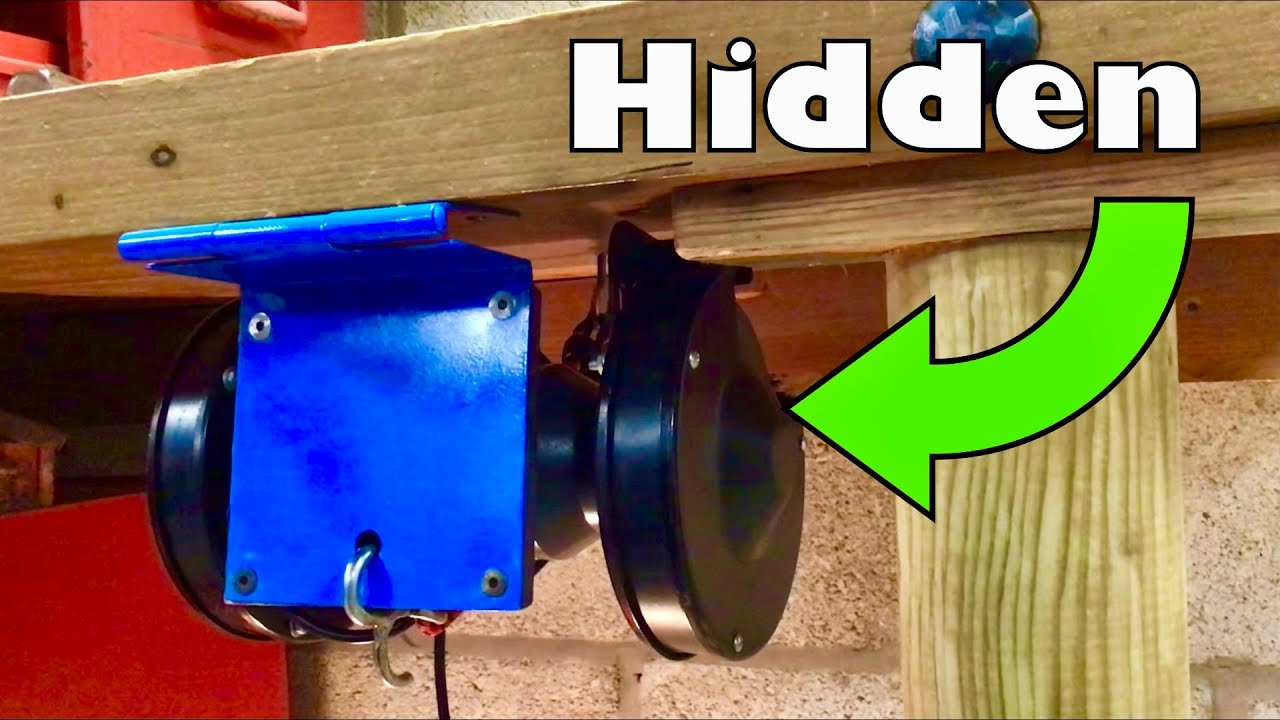 Hiding a Bench Grinder More Workshop Space