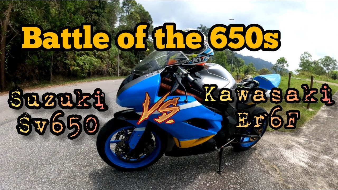 Suzuki SV650 vs Kawasaki Er6f (Soundgasm)
