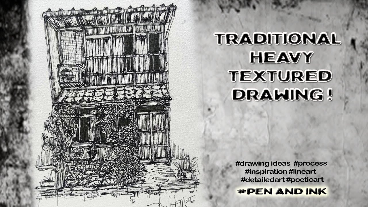 Lovers of traditional, easy detailed and  heavy textured drawing! Using Lamy F. EP 58