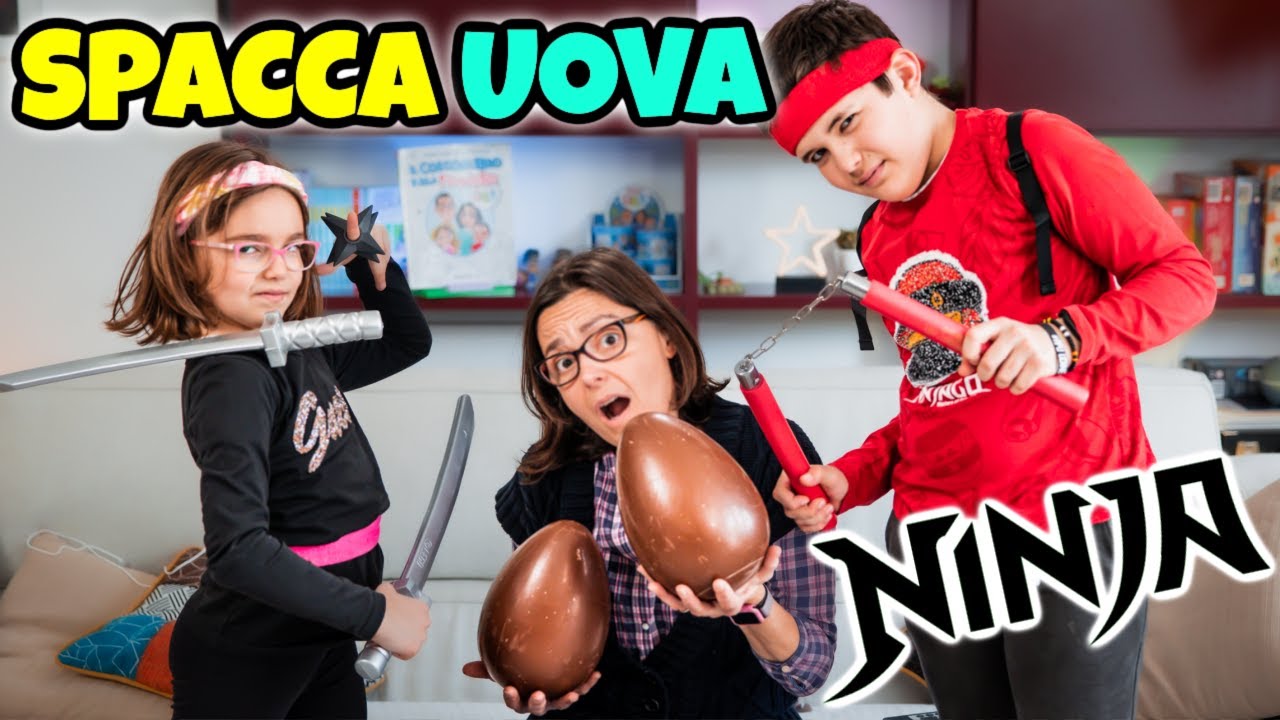 NINJA MATILDE E NICOL&Ograve; SPACCANO le Uova di Pasqua a Sorpresa