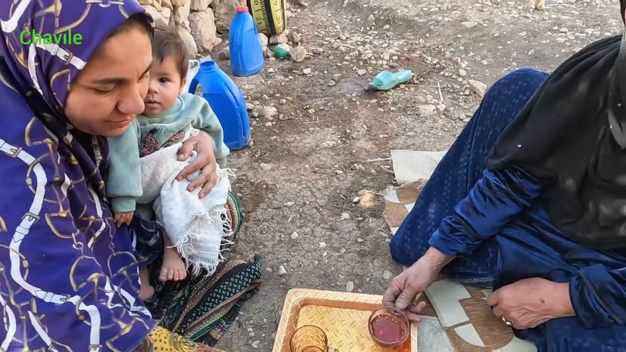 Building a desert bath in the mountains; the real life of Iranian nomads!