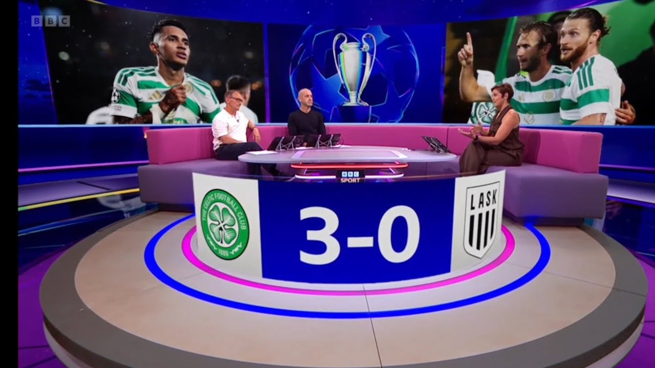 BBC MOTD Pat Nevin & James McFadden Post Match Analysis Celtic 3-0 LASK Champions League Playoff 